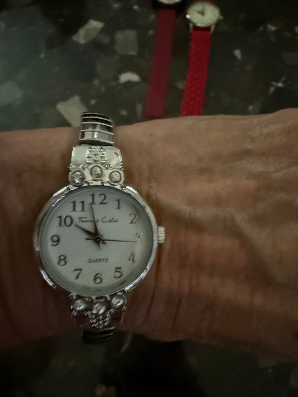 Silver Crystal Accent Stretch Watch - Picture 4 of 4